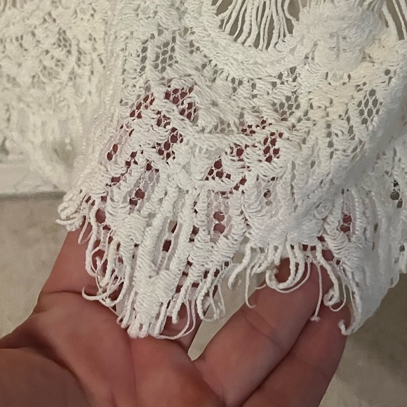 NWOT Pins and Needles Lace Crochet Lace Mini Shift Dress in Ivory Size Small - Picture 8 of 9